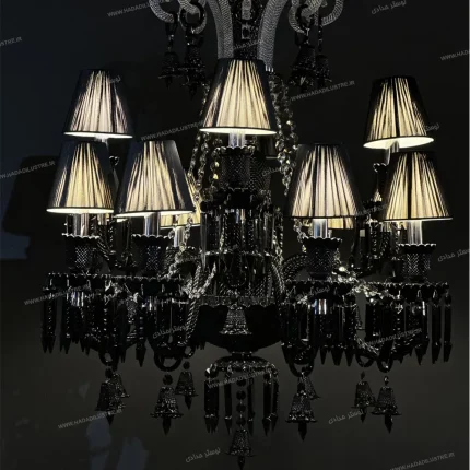 لوستر مدل باکارا سایز 12 شاخه به همراه شید