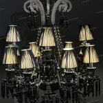 لوستر مدل باکارا سایز 12 شاخه به همراه شید