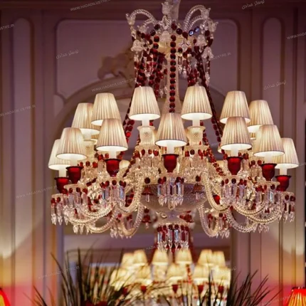 لوستر مدل باکارا سایز 24 شاخه به همراه شید