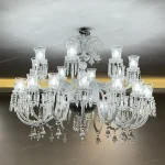 لوستر مدل باکارا سایز 24 شاخه به همراه لاله