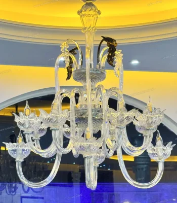 لوستر مدل مورانو آبشاری سایز 12 شاخه