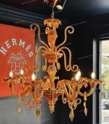 لوستر مدل مورانو تم هرمس سایز 8 شاخه