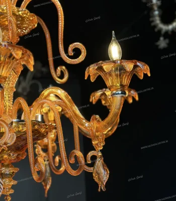 لوستر مدل مورانو تم هرمس سایز 8 شاخه