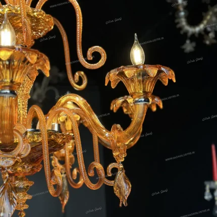 لوستر مدل مورانو تم هرمس سایز 8 شاخه