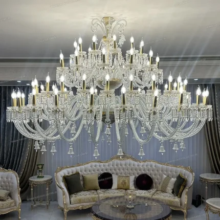 لوستر مدل باکارا سایز 72 شاخه