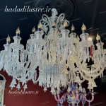 لوستر مدل باکارا سفید گرید A Plus سایز 24 شاخه