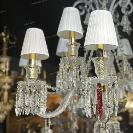 لوستر مدل باکارا به همراه شید 12 شاخه