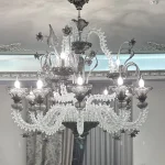 لوستر مورانو مدل رزونیکا سایز 12 شاخه