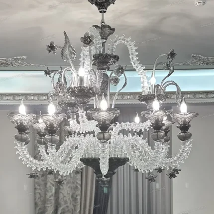 لوستر مورانو مدل رزونیکا سایز 12 شاخه