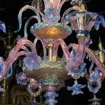 لوستر مدل مورانو هفت رنگ سایز 8 شاخه