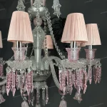 لوستر مدل باکارا صورتی سایز 8 شاخه