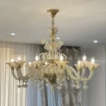 لوستر مورانو مدل رزا سایز 12 شاخه