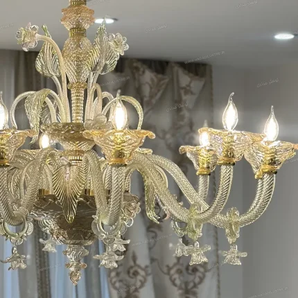 لوستر مورانو مدل رزا سایز 12 شاخه